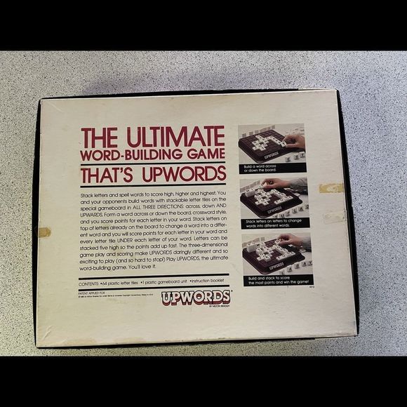 Vintage 1983 Milton Bradley Upwords 3-dimensional word game. - Picture 6 of 6